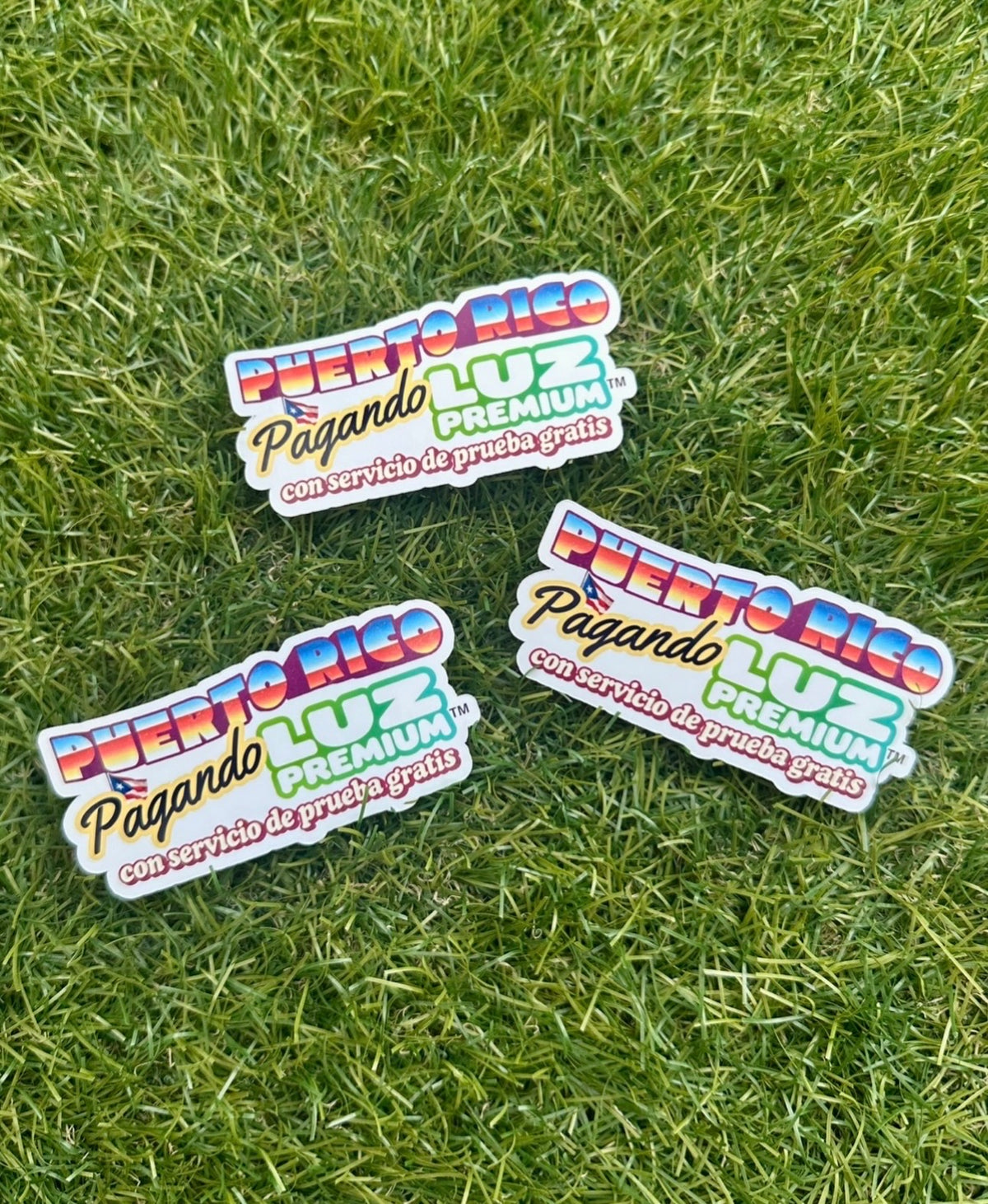 Puerto Rico Expensive Electricity “Luz Premium” Humor Sticker-Decal for Laptop & Water Bottle
