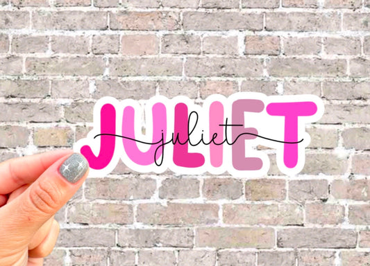 Custom Name Multicolor Bubbly Sticker: Personalized Vinyl Decal