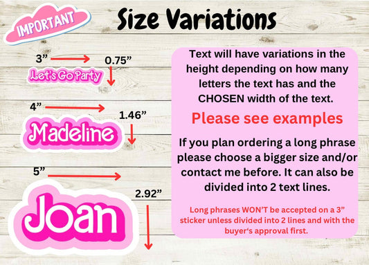 Custom Doll-Inspired Name Sticker | Personalized Retro Font Vinyl Decal for Laptop & Water Bottle