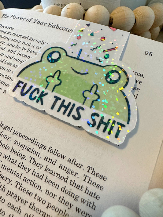 F*ck This Magnetic Bookmark | Funny Holographic Reader Gift