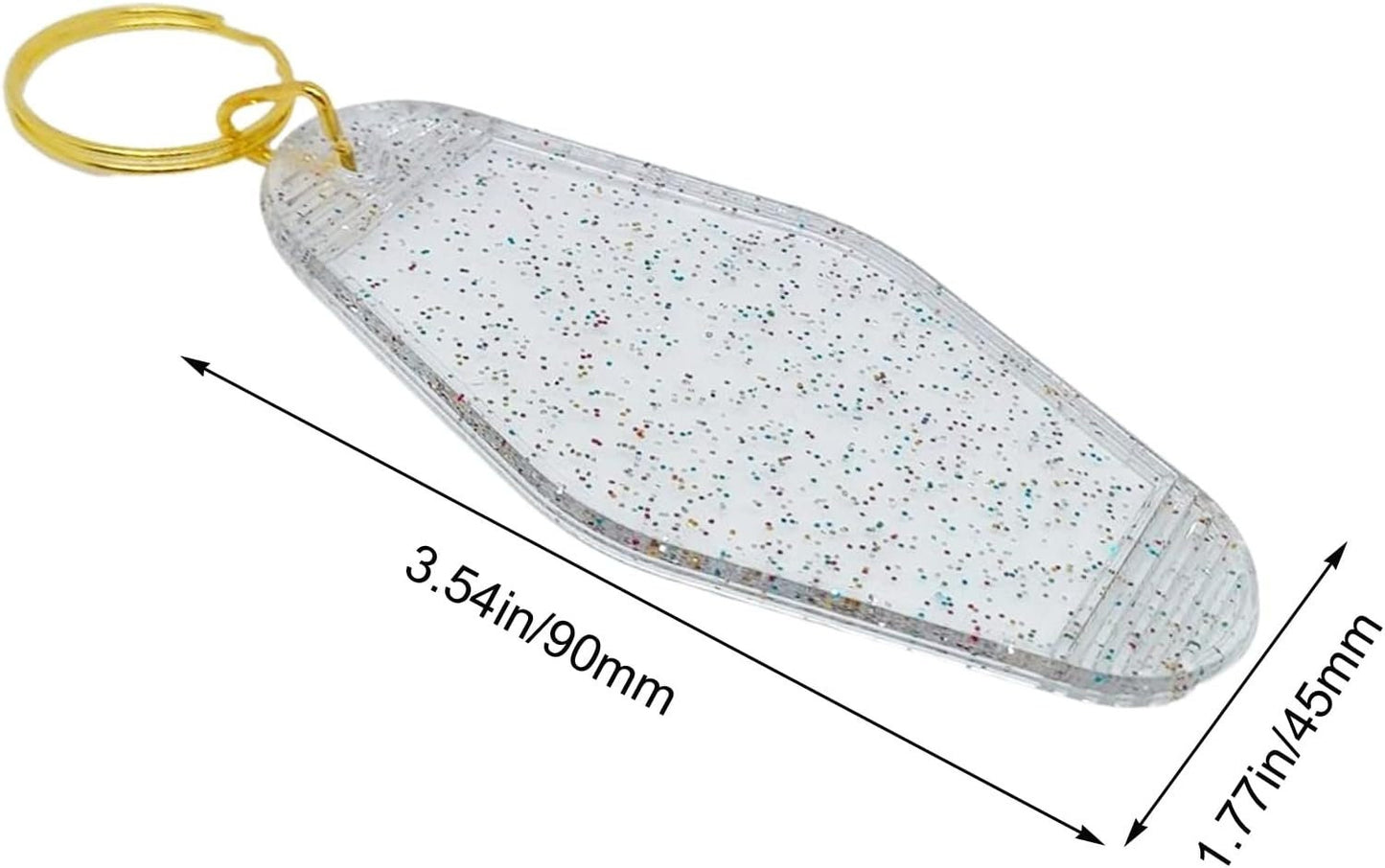 Glitter Motel Keychain "Oops Was That A Curb" | Funny Y2K Acrylic Keychain Gift