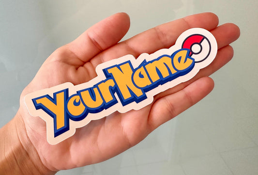 Custom Creature Collector Name Sticker | Gamer Personalized Vinyl Decal for Laptop & Water Bottle