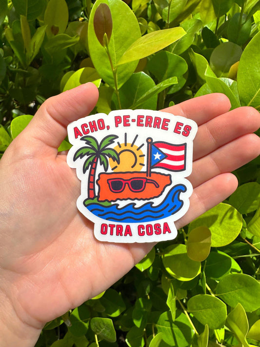 Debí Tirar Más Fotos Acho Pe-Erre Es Otra Cosa Sticker | Bad Bunny-Inspired Puerto Rico Vinyl Decal for Laptop & Water Bottle