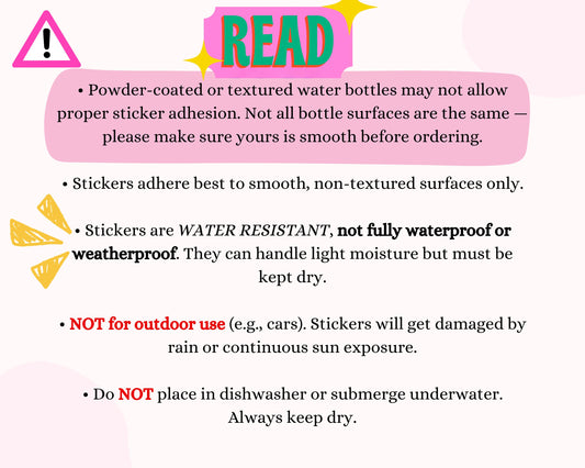 Emotional Support Water Bottle Sticker | Funny Vinyl Decal for Laptop & Water Bottle