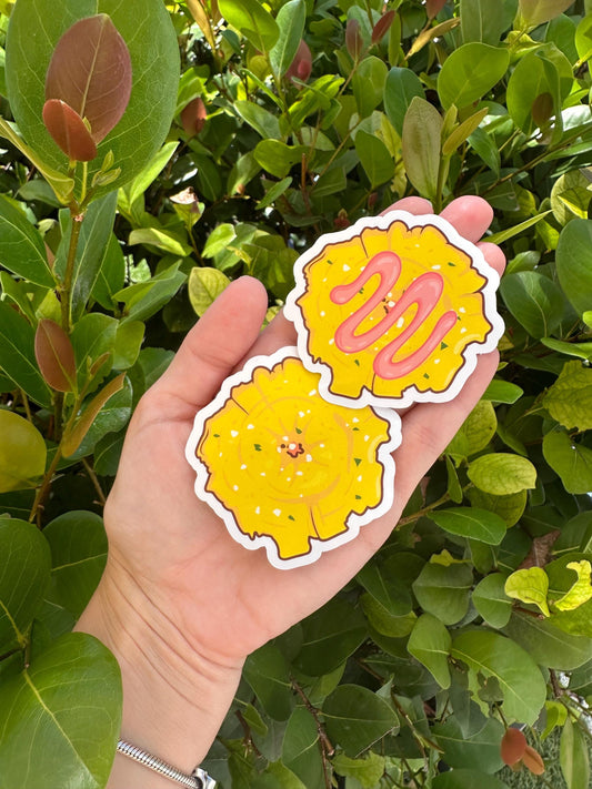 Puerto Rico Plantain Toston Sticker | Caribbean Mayoketchup Vinyl Decal for Laptop & Water Bottle