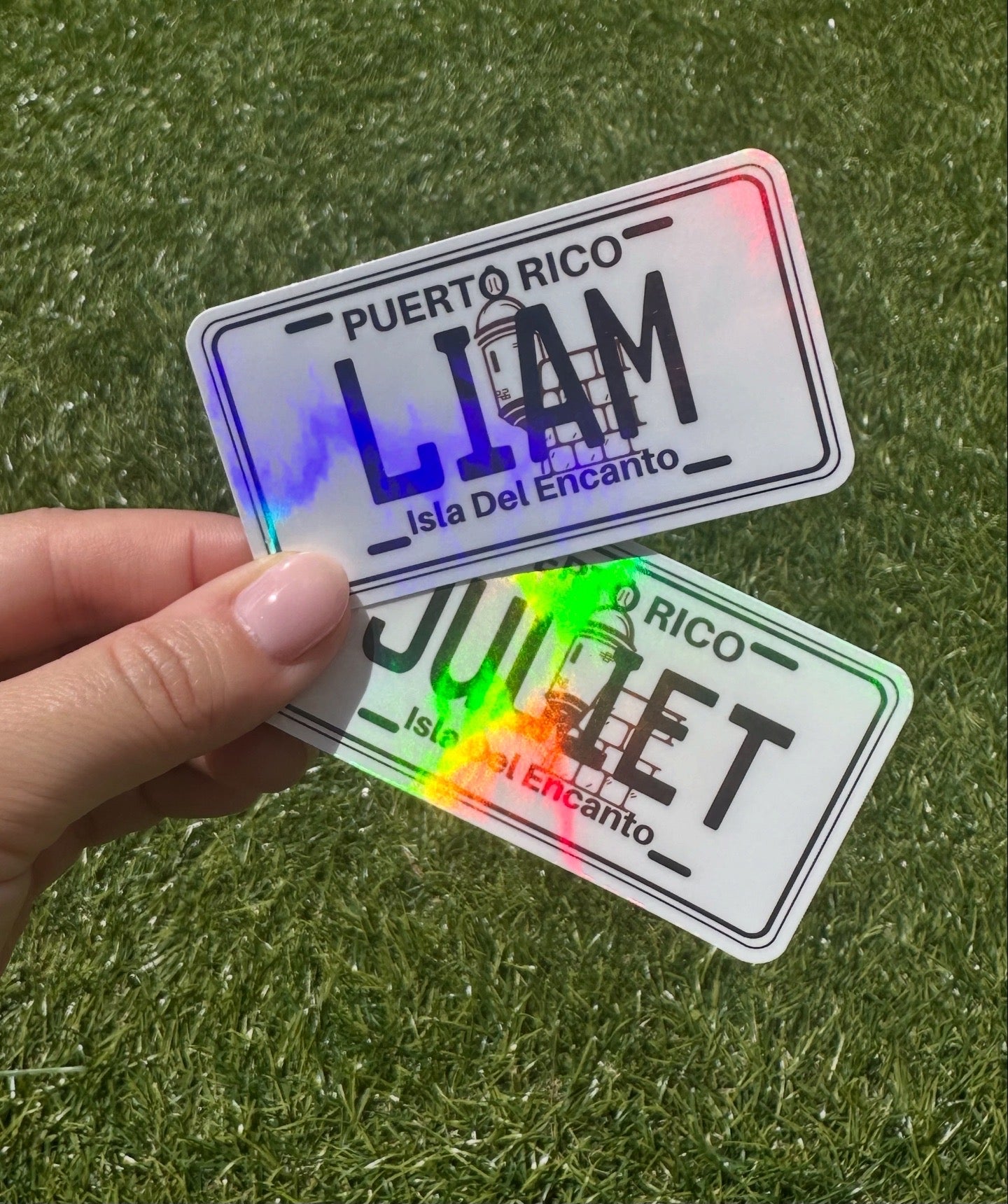 Custom Name Puerto Rico License Plate Sticker| Puerto Rico Boricua Pride | Laptop Water Bottle Decal