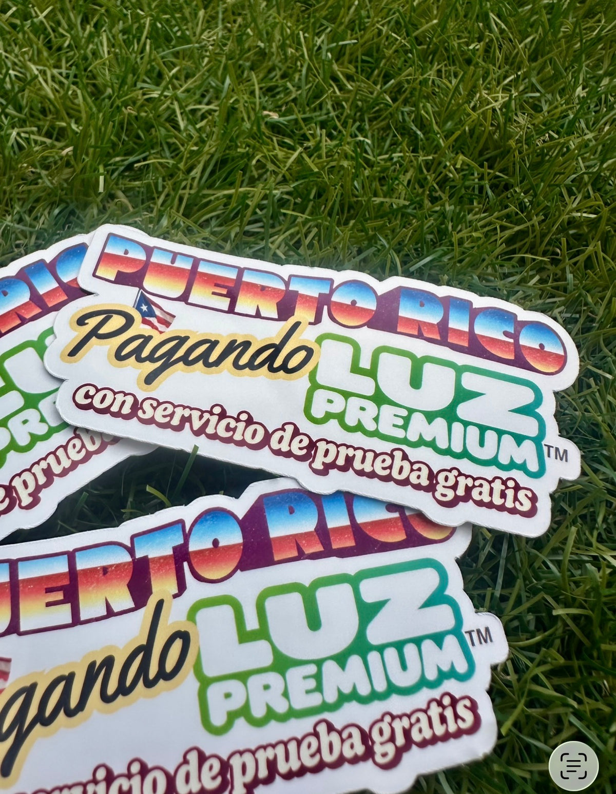 Puerto Rico Expensive Electricity “Luz Premium” Humor Sticker-Decal for Laptop & Water Bottle