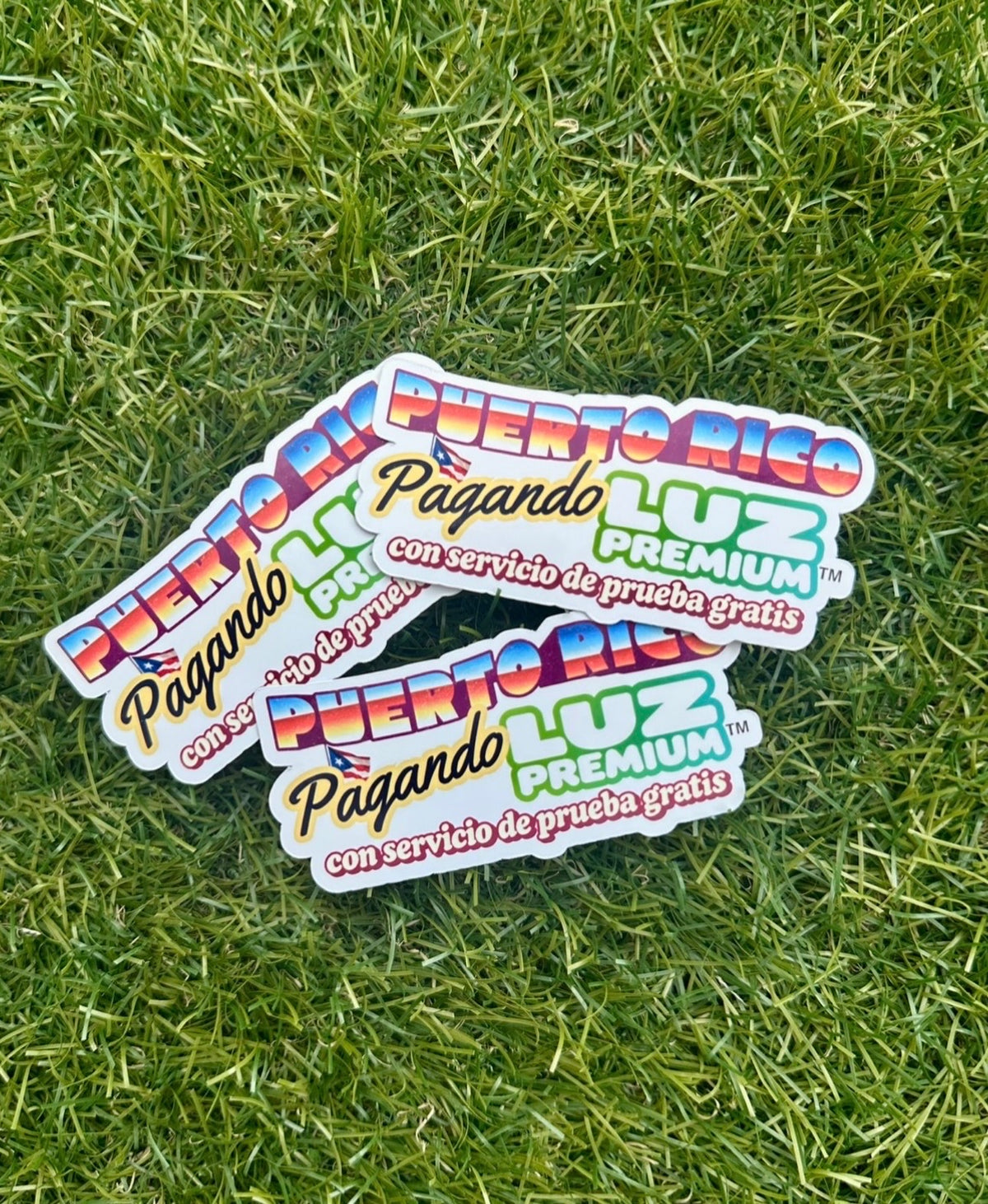 Puerto Rico Expensive Electricity “Luz Premium” Humor Sticker-Decal for Laptop & Water Bottle
