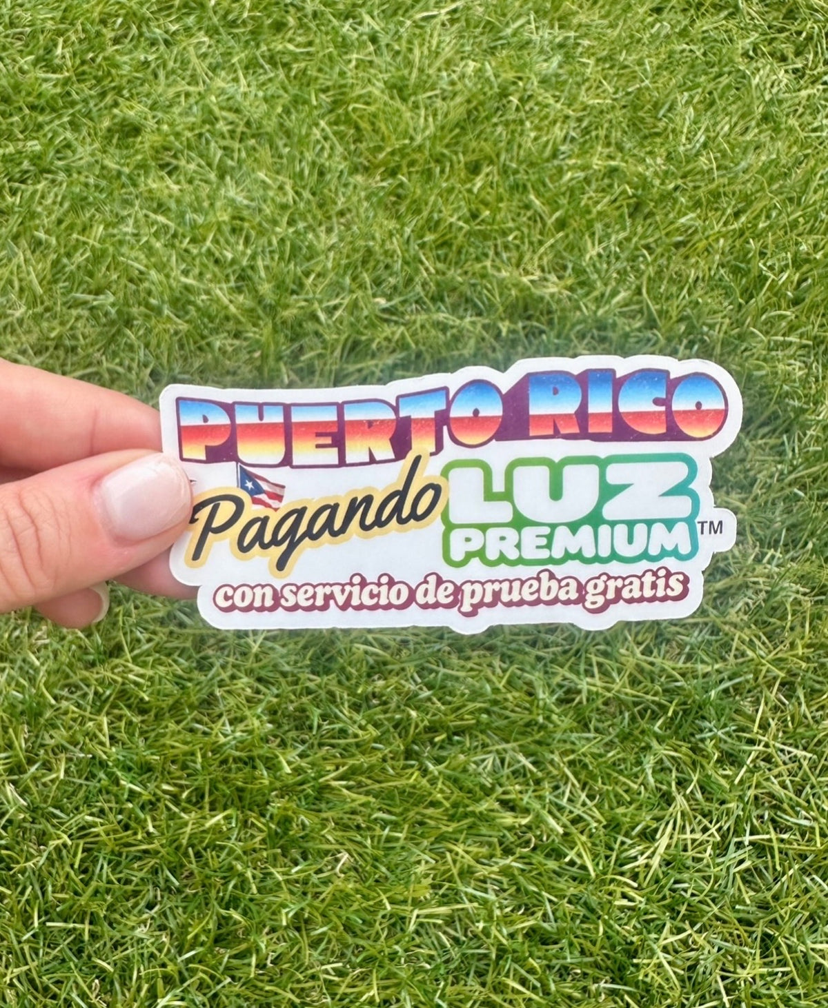 Puerto Rico Expensive Electricity “Luz Premium” Humor Sticker-Decal for Laptop & Water Bottle