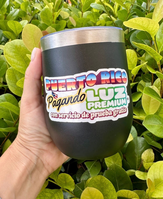 Puerto Rico Expensive Electricity “Luz Premium” Humor Sticker-Decal for Laptop & Water Bottle