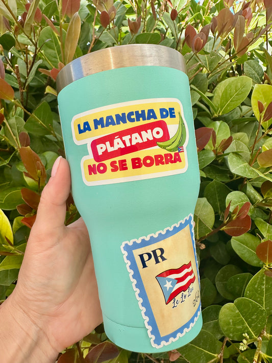 Mancha de Plátano Sticker | Puerto Rico Boricua Pride | Laptop Water Bottle Decal