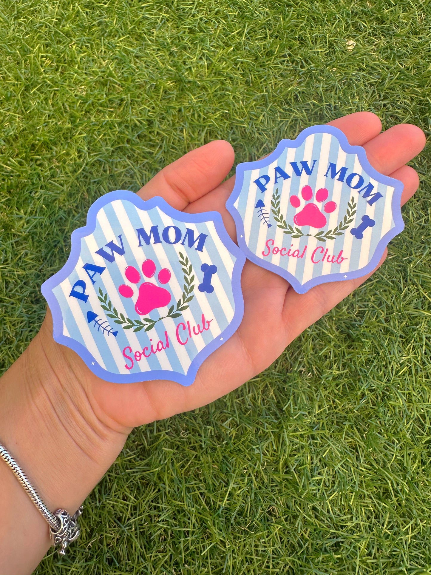 Paw Mom Social Club Stickers | Pet Sticker | Laptop, Water Bottle, Kindle Decal