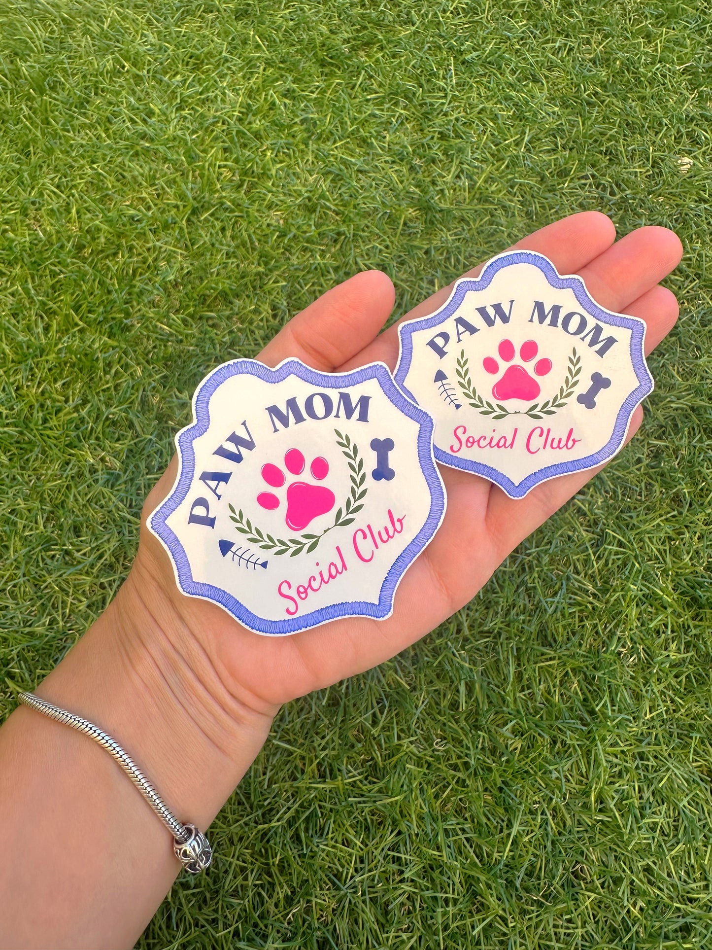 Paw Mom Social Club Stickers | Pet Sticker | Laptop, Water Bottle, Kindle Decal