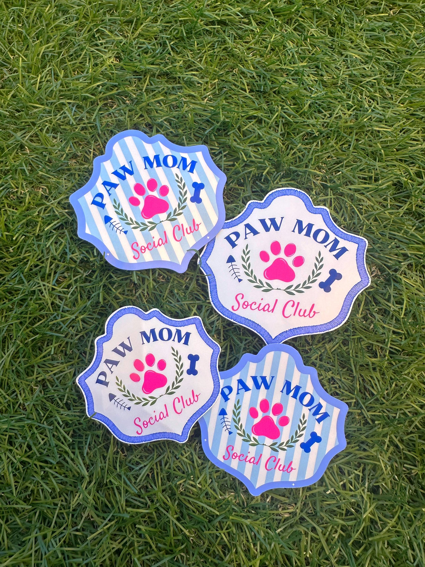 Paw Mom Social Club Stickers | Pet Sticker | Laptop, Water Bottle, Kindle Decal