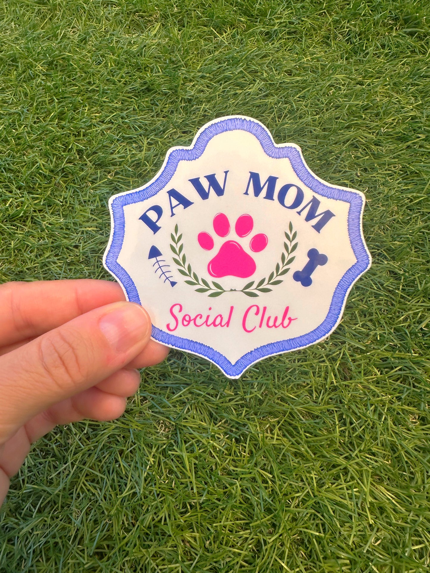 Paw Mom Social Club Stickers | Pet Sticker | Laptop, Water Bottle, Kindle Decal