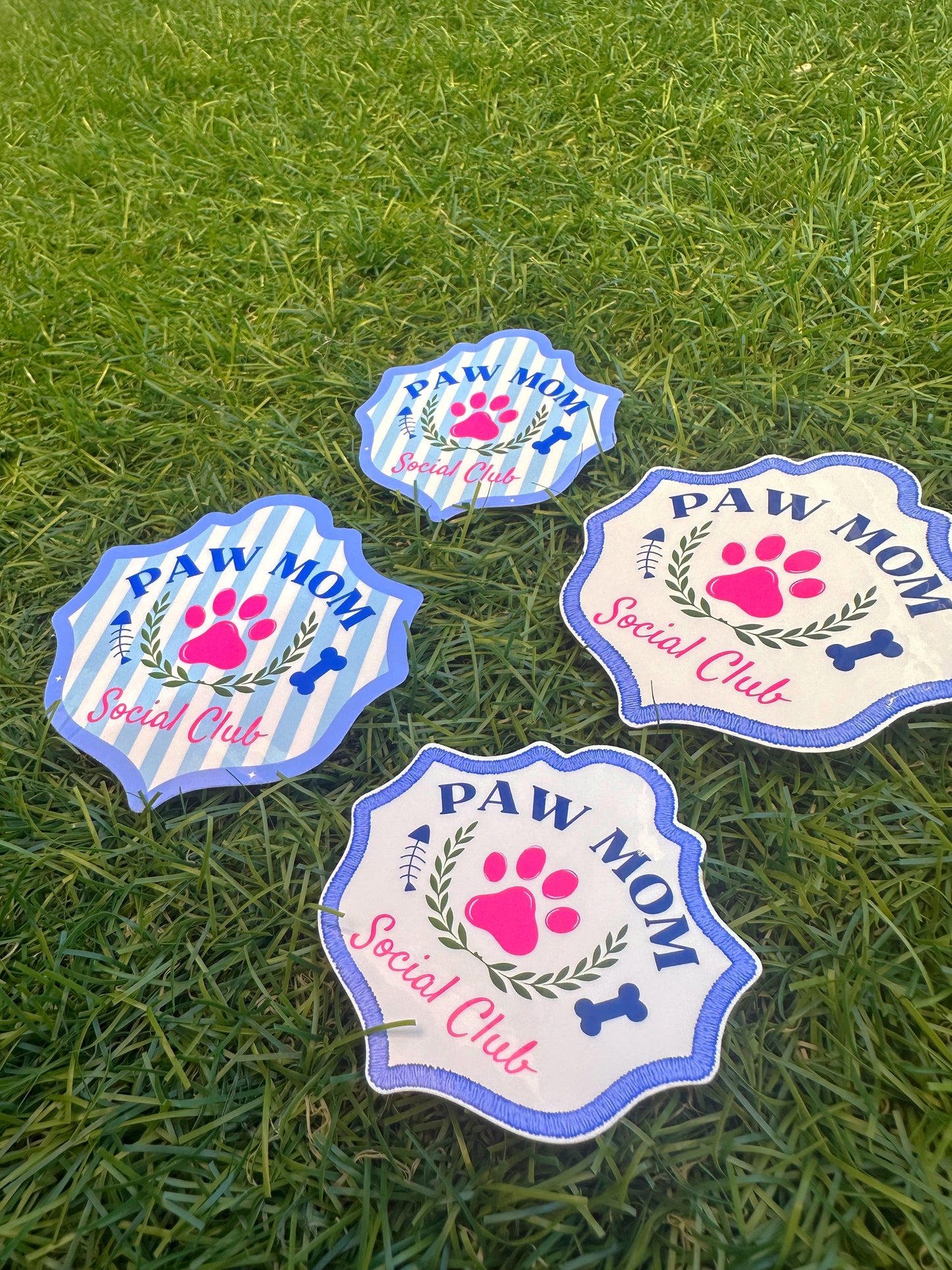 Paw Mom Social Club Stickers | Pet Sticker | Laptop, Water Bottle, Kindle Decal