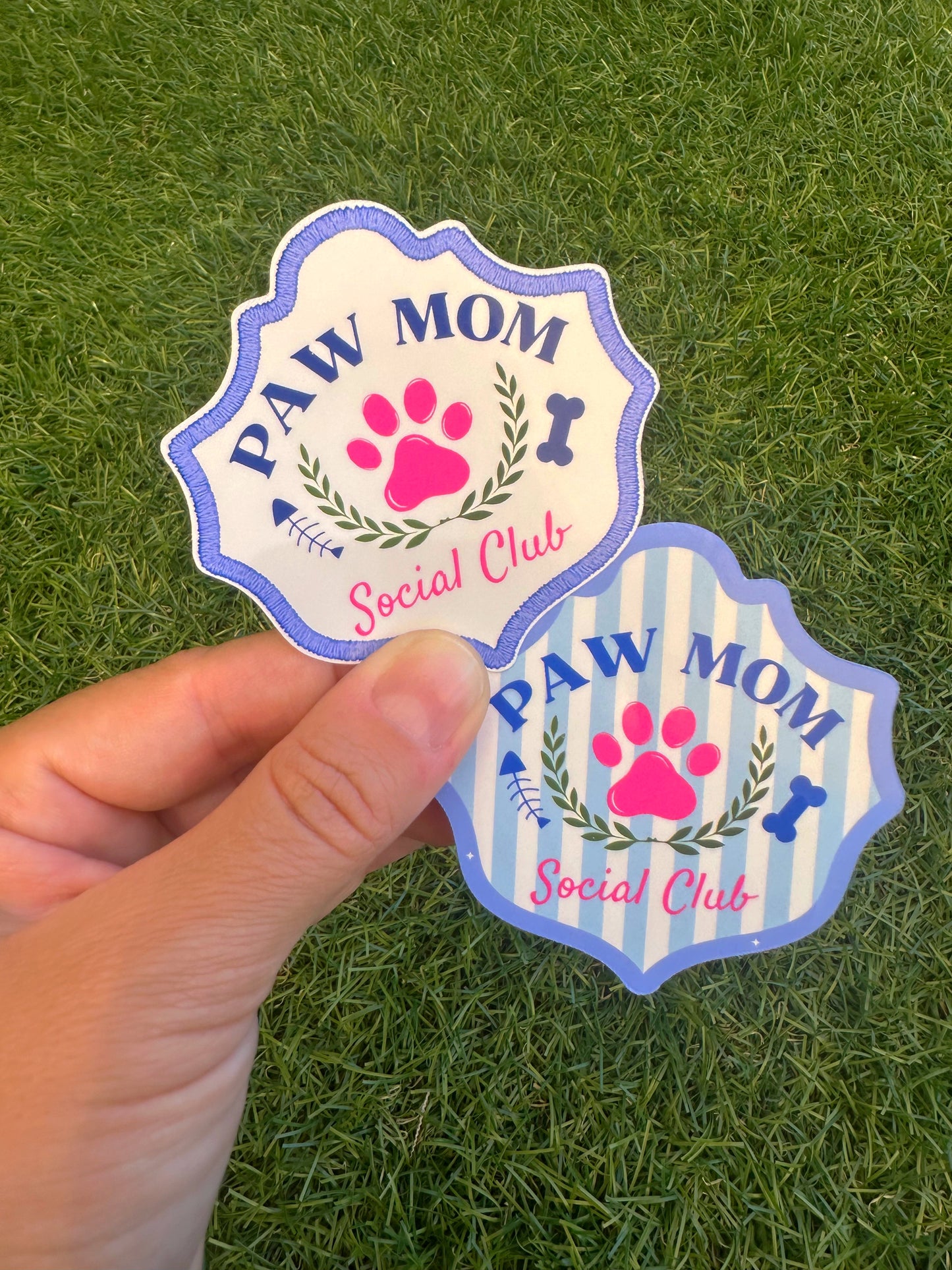 Paw Mom Social Club Stickers | Pet Sticker | Laptop, Water Bottle, Kindle Decal