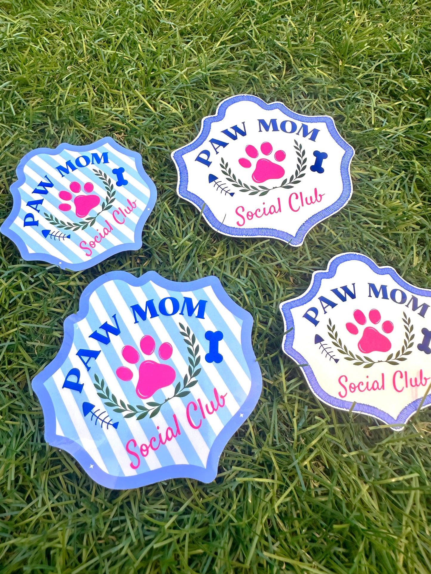Paw Mom Social Club Stickers | Pet Sticker | Laptop, Water Bottle, Kindle Decal
