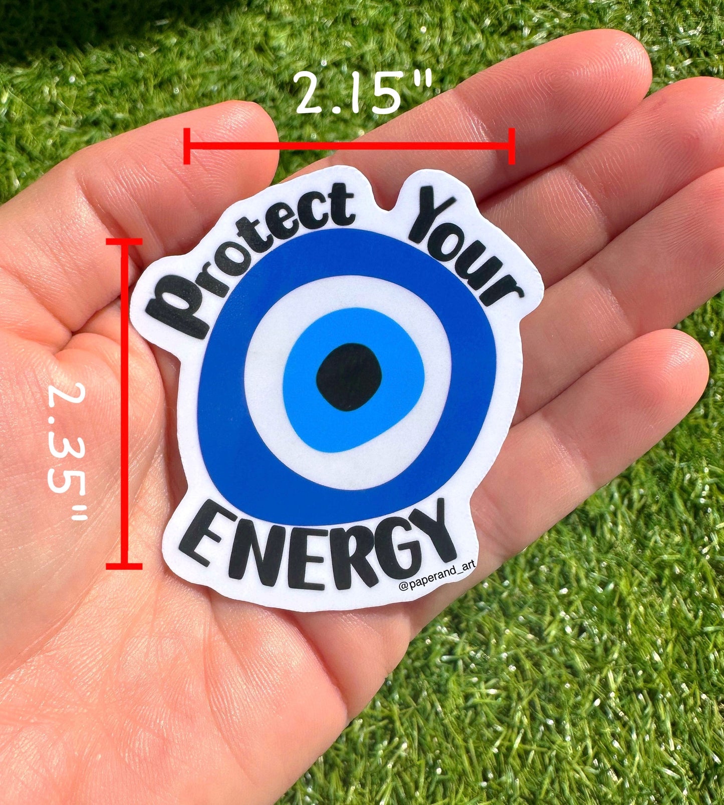 Evil Eye Sticker | Protection Vinyl Decal for Laptop & Water Bottle