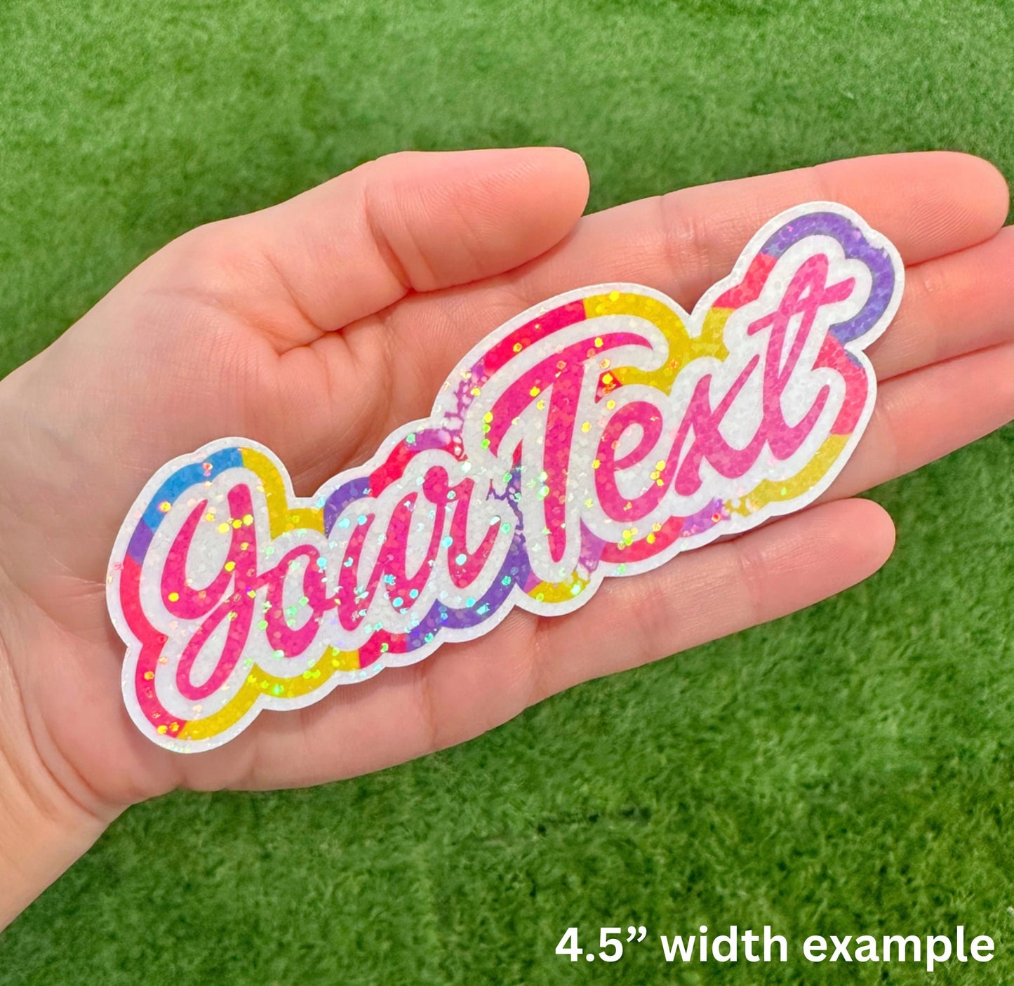 Custom Doll-Inspired Name Sticker | Personalized Retro Font Vinyl Decal for Laptop & Water Bottle