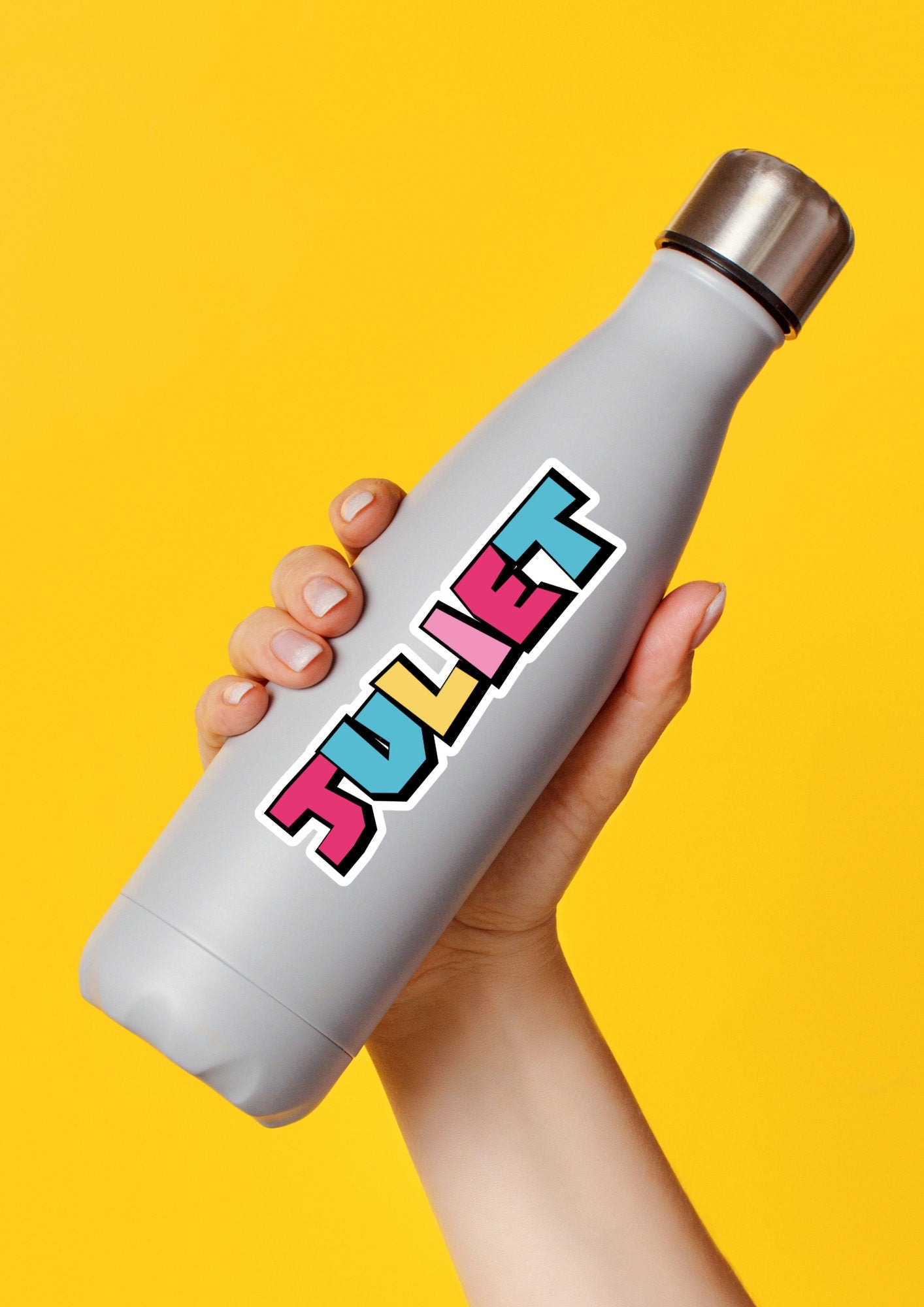 Custom Retro Video Game Princess Name Sticker | Personalized Royal Adventure Vinyl Decal for Laptop & Water Bottle