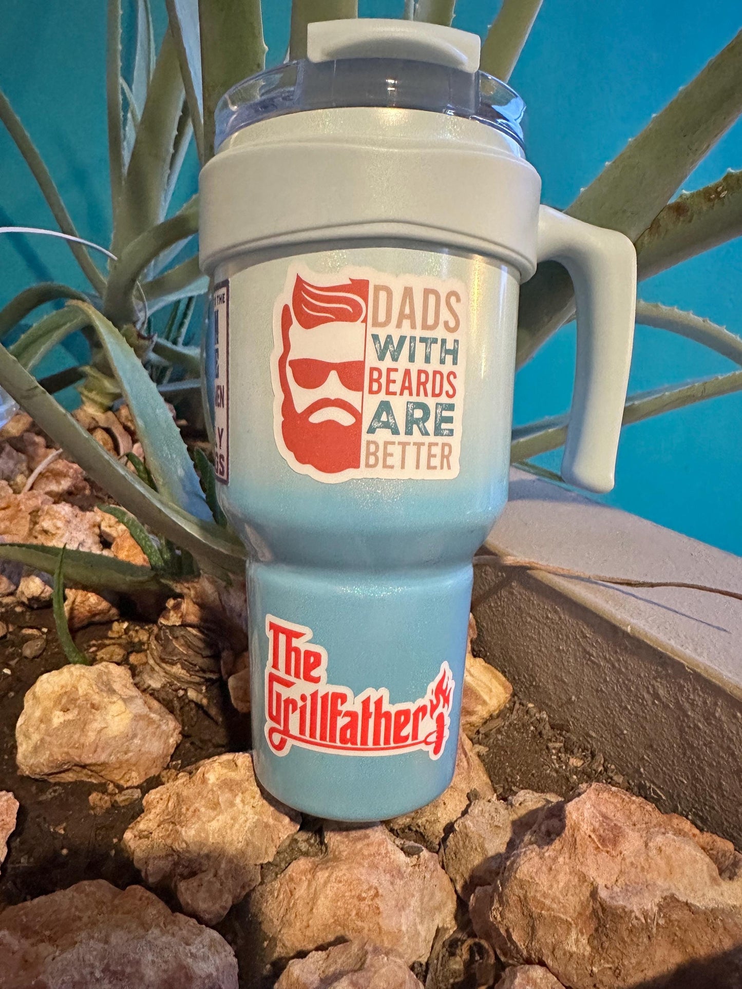The Grillfather Dad Sticker | Funny BBQ Vinyl Decal for Laptop & Water Bottle