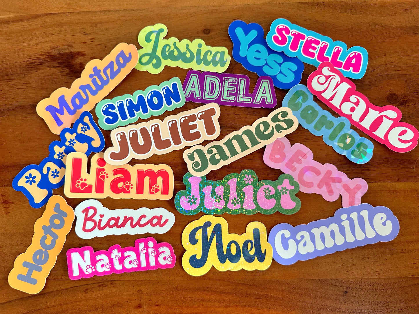 Personalized Custom Font Name Sticker | Multiple Fonts & Colors Vinyl Decal for Laptop & Water Bottle