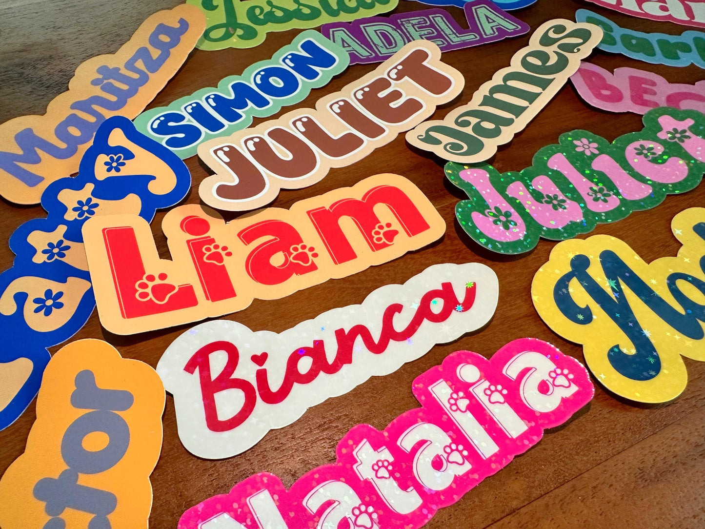 Personalized Custom Font Name Sticker | Multiple Fonts & Colors Vinyl Decal for Laptop & Water Bottle