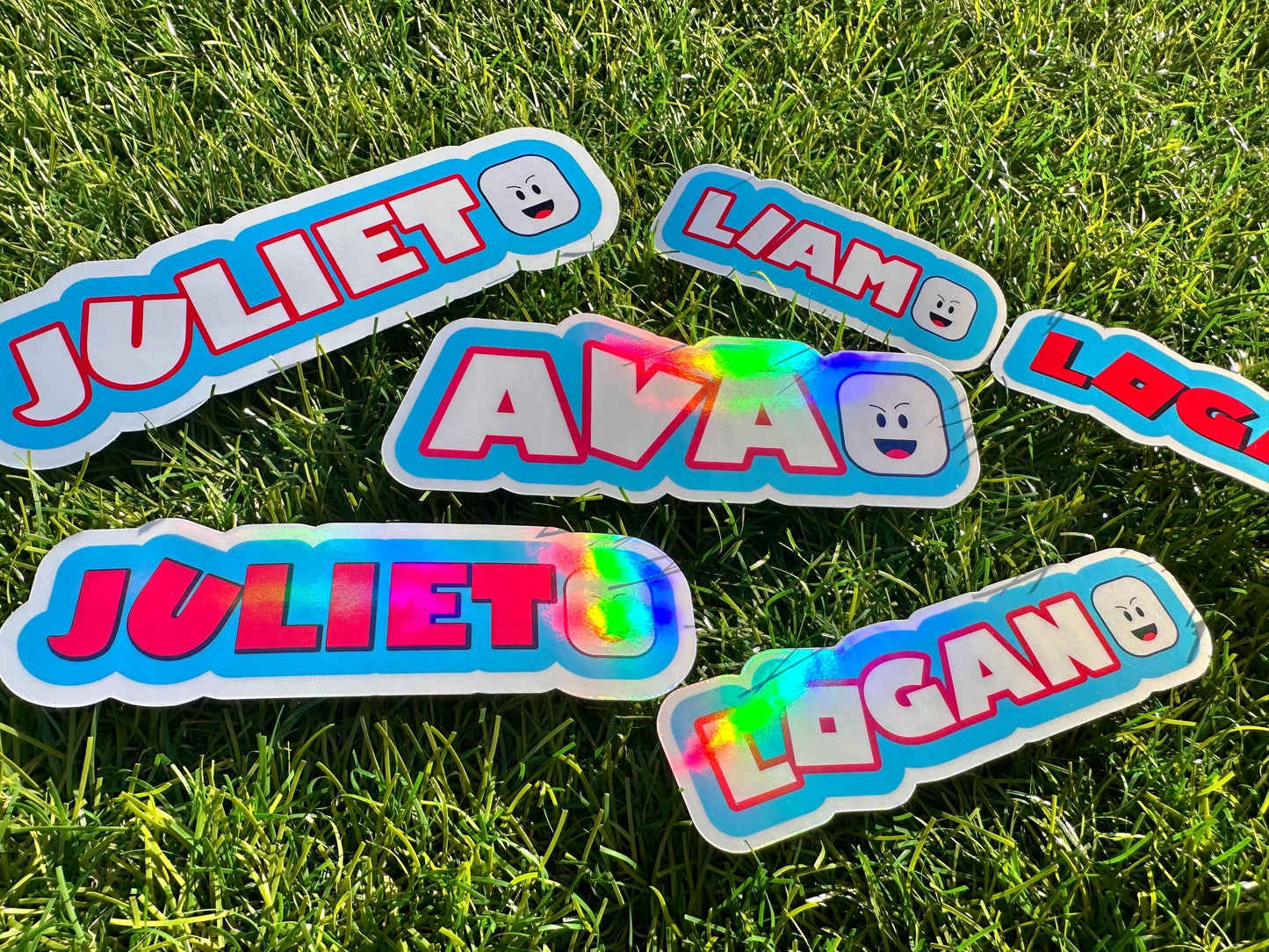 Custom Block Gaming Name Sticker | Personalized Gamer Vinyl Decal for Laptop & Water Bottle
