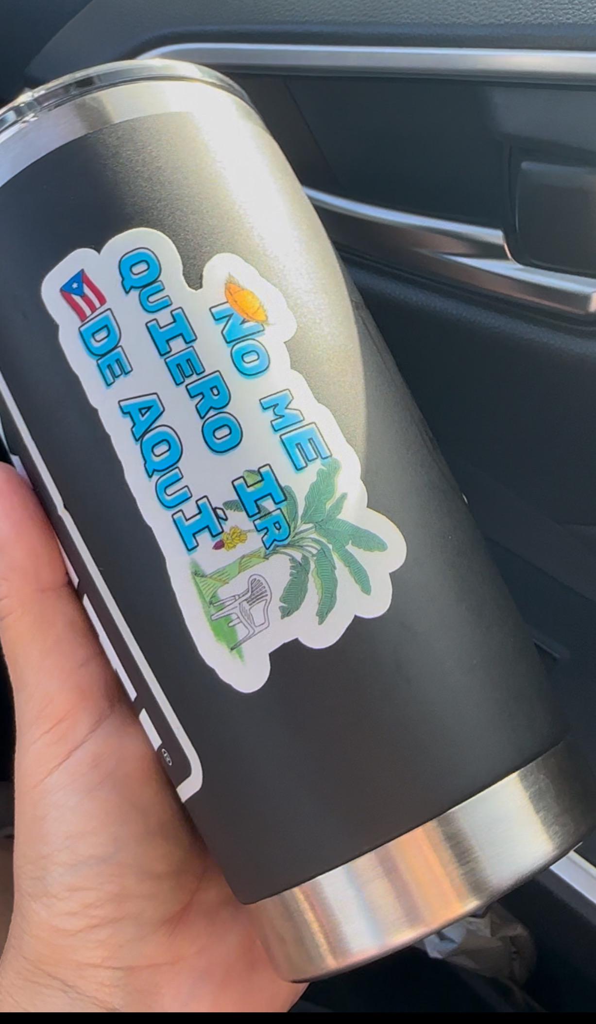 Debí Tirar Más Fotos No Me Quiero Ir De Aqui Sticker | Bad Bunny-Inspired Puerto Rico Vinyl Decal for Laptop & Water Bottle