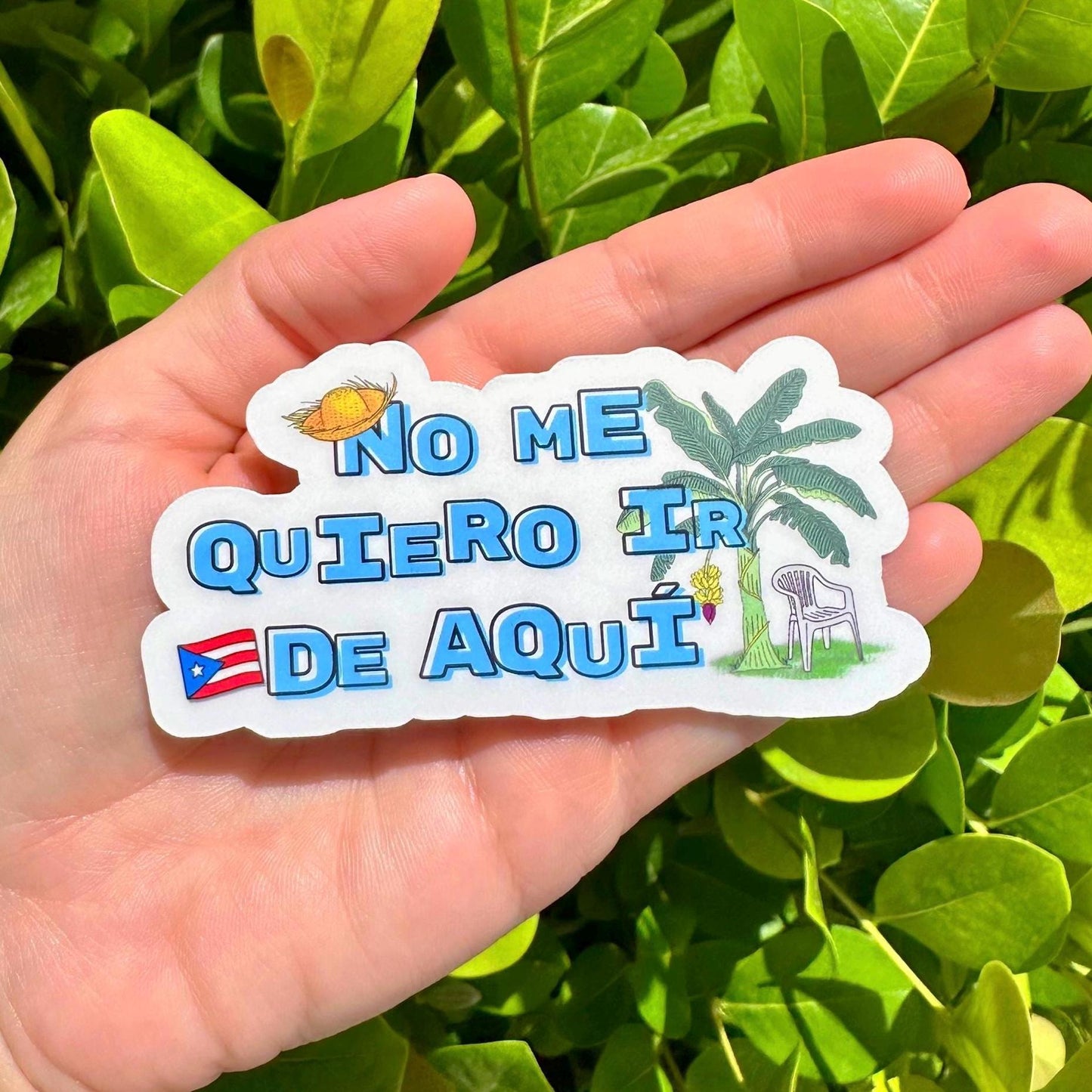 Debí Tirar Más Fotos No Me Quiero Ir De Aqui Sticker | Bad Bunny-Inspired Puerto Rico Vinyl Decal for Laptop & Water Bottle