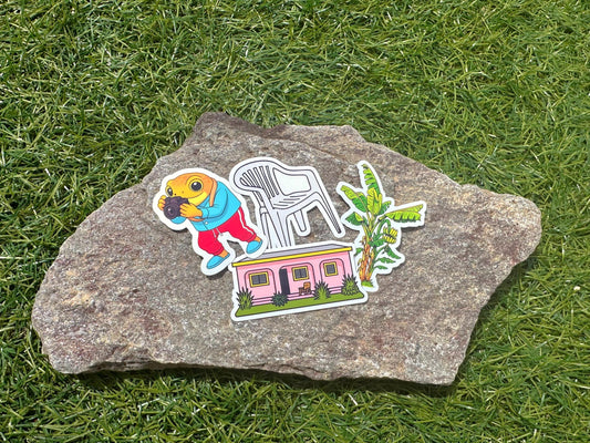 Debí Tirar Más Fotos Casita Puerto Rico Sticker Bundle | Bad Bunny-Inspired Puerto Rico Vinyl Decal for Laptop & Water Bottle