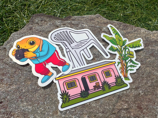 Debí Tirar Más Fotos Casita Puerto Rico Sticker Bundle | Bad Bunny-Inspired Puerto Rico Vinyl Decal for Laptop & Water Bottle