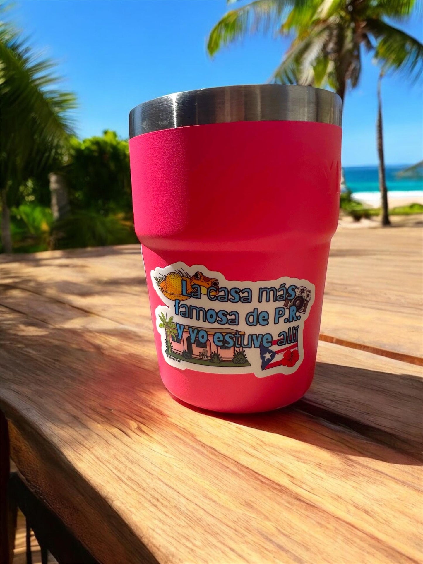 Debí Tirar Más Fotos Casita Sticker | Bad Bunny-Inspired Puerto Rico Vinyl Decal for Laptop & Water Bottle