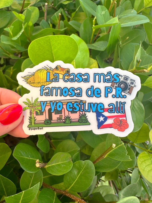 Debí Tirar Más Fotos Casita Sticker | Bad Bunny-Inspired Puerto Rico Vinyl Decal for Laptop & Water Bottle