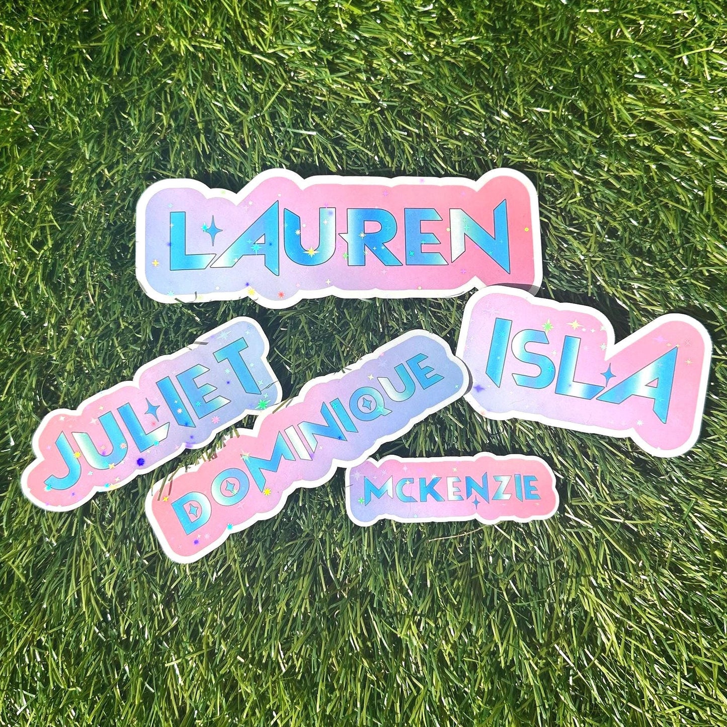 Custom K-Pop Name Sticker | Demon Hunter Inspired Personalized Vinyl Decal for Laptop & Water Bottle