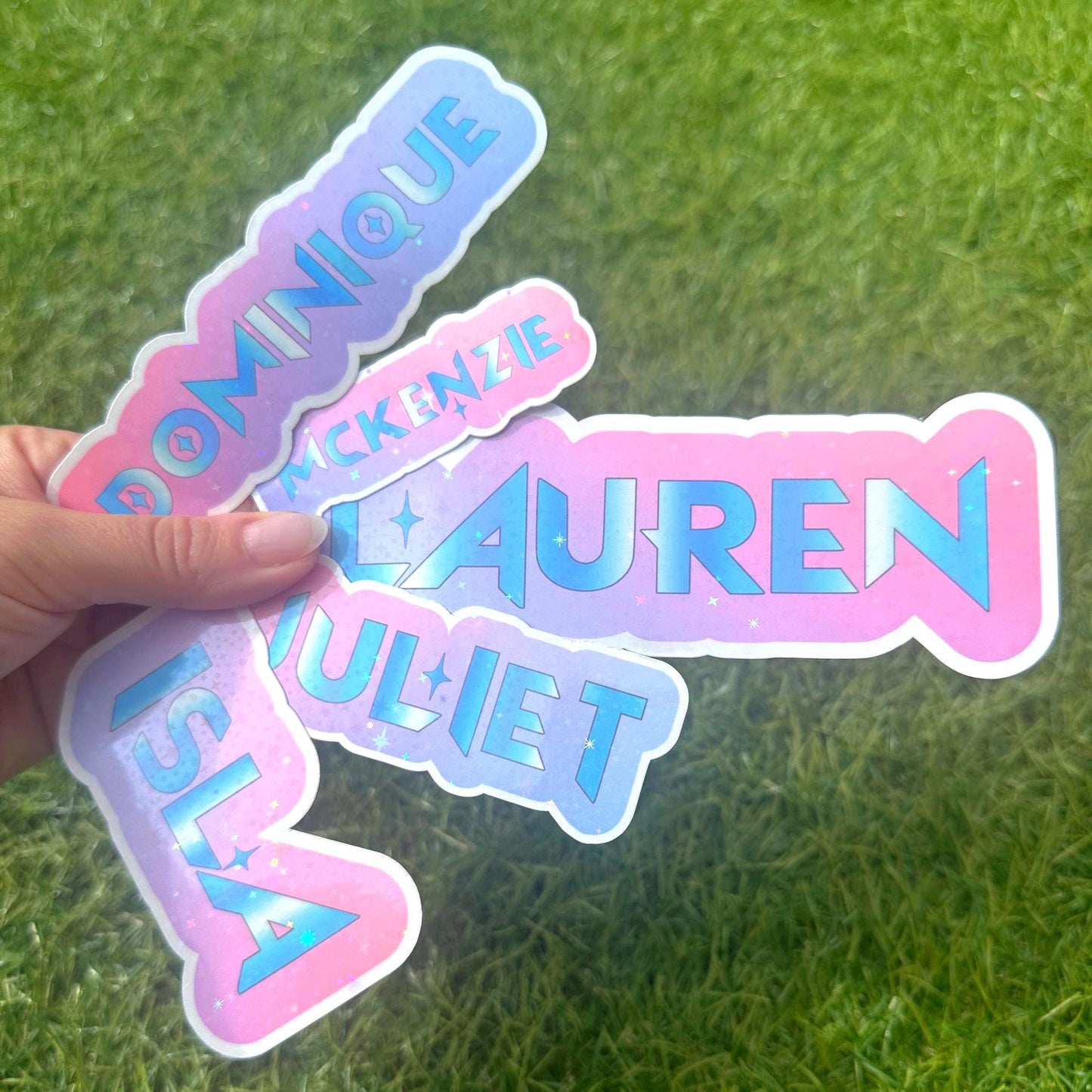 Custom K-Pop Name Sticker | Demon Hunter Inspired Personalized Vinyl Decal for Laptop & Water Bottle