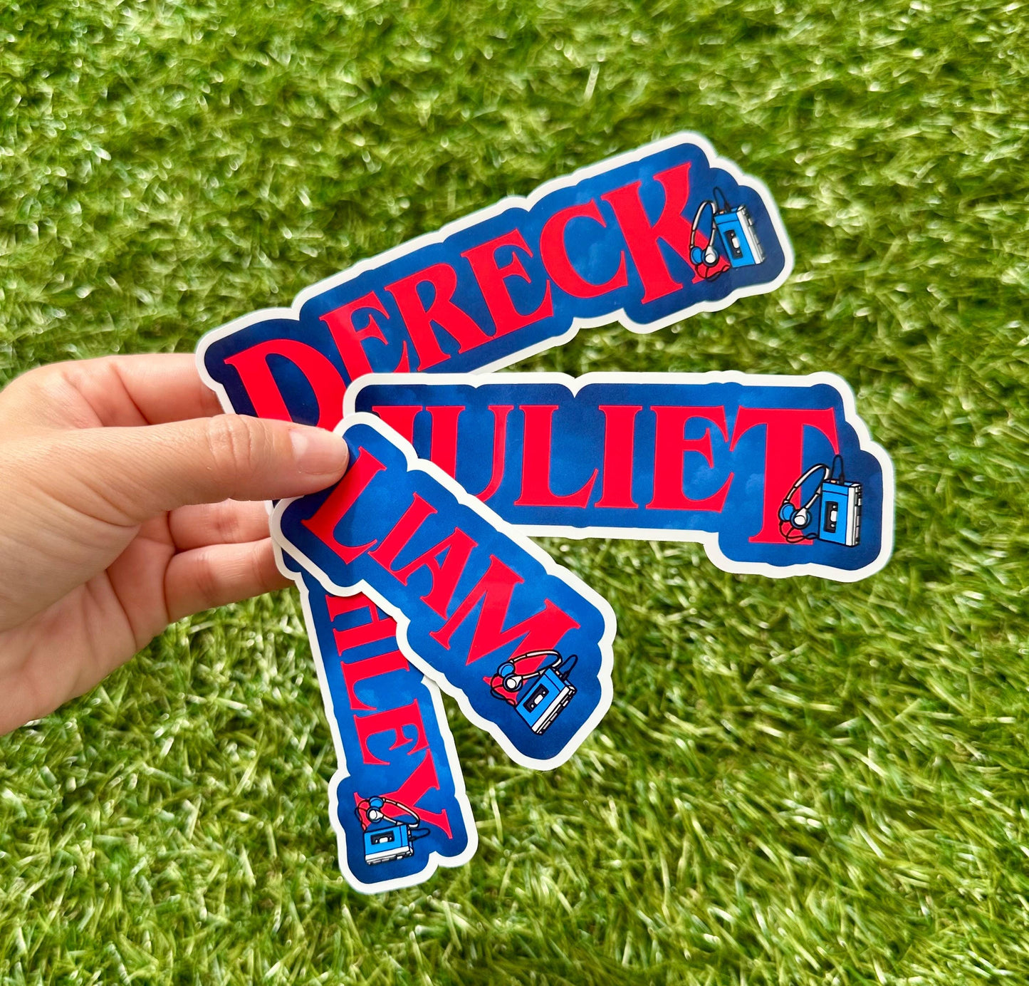 Custom Upside Down Name Sticker | Personalized 80s Retro Vinyl Decal for Laptop & Water Bottle