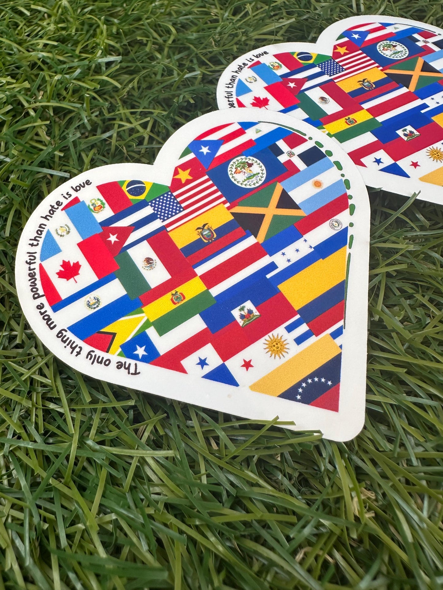 The Only Thing More Powerful Than Hate is Love Sticker | Bad Bunny Inspo Vinyl Decal for Laptop & Water Bottle