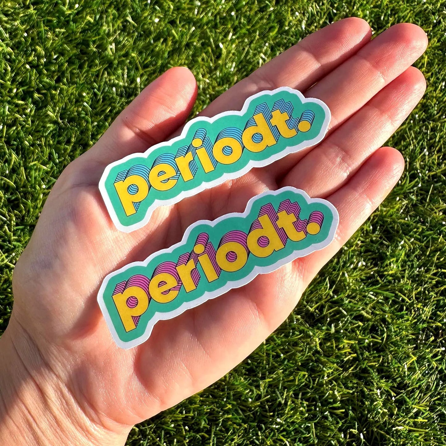 Periodt Phrase Sticker | Bold Retro Vinyl Decal for Laptop & Water Bottle