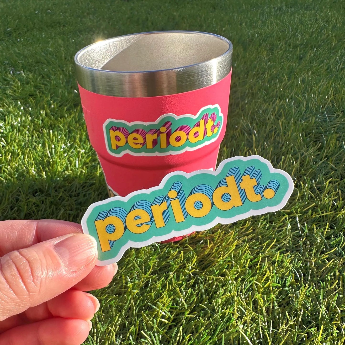 Periodt Phrase Sticker | Bold Retro Vinyl Decal for Laptop & Water Bottle
