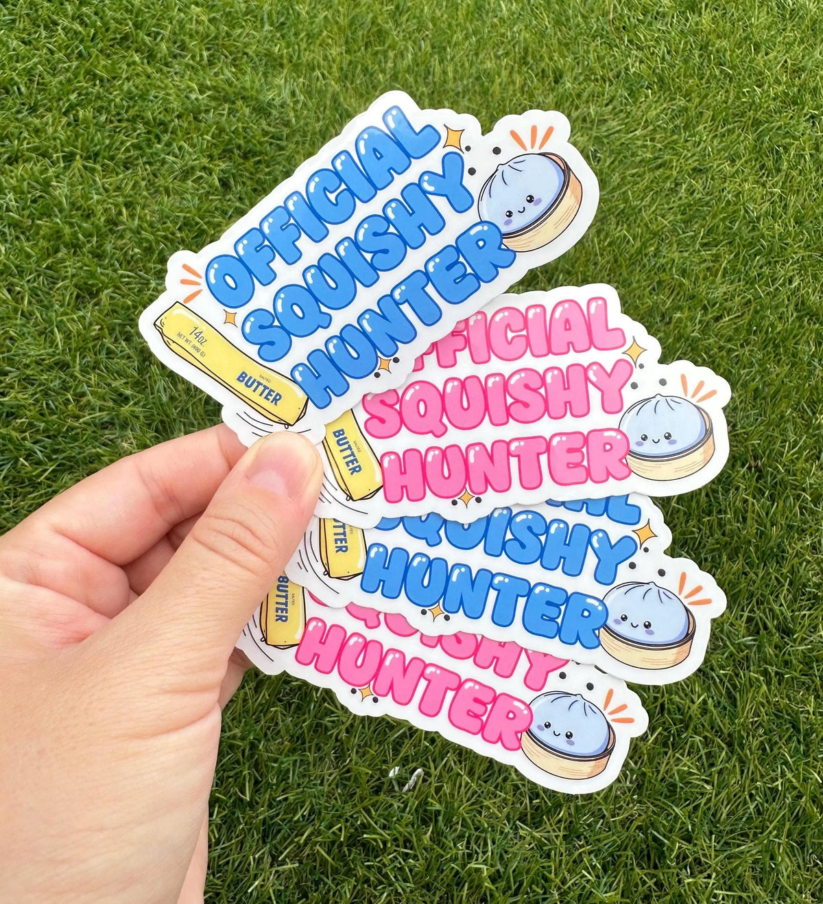 Official Squishy Hunter Sticker- Vinyl Decal for Laptop & Water Bottle