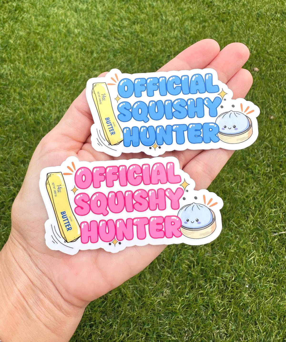 Official Squishy Hunter Sticker- Vinyl Decal for Laptop & Water Bottle