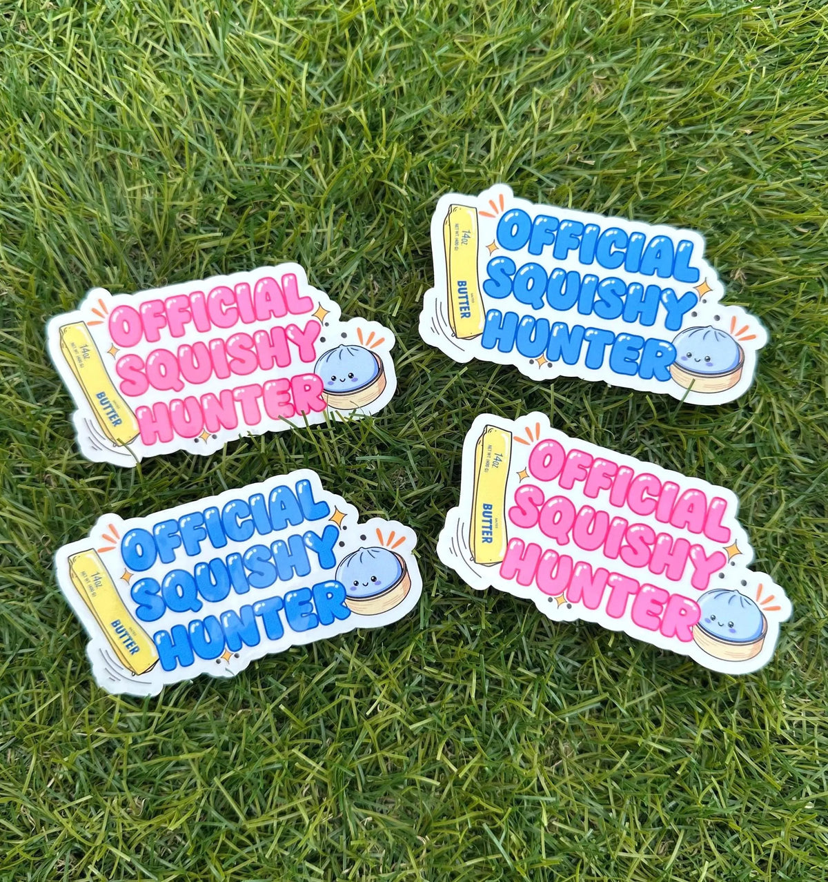 Official Squishy Hunter Sticker- Vinyl Decal for Laptop & Water Bottle
